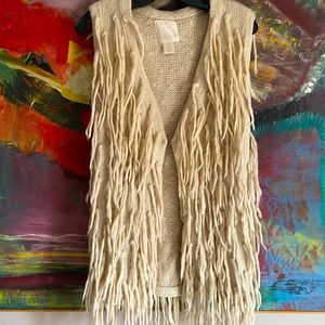 Anthropologie Mcginn Shaggy Boho Vest